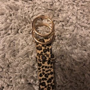 Cheetah Print Fur Belt